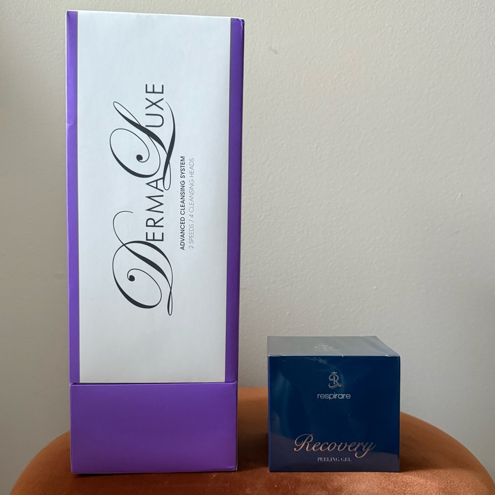 🧴 DermaLuxe Cleansing Device + Respirare Recovery Peeling Gel – BUNDLE